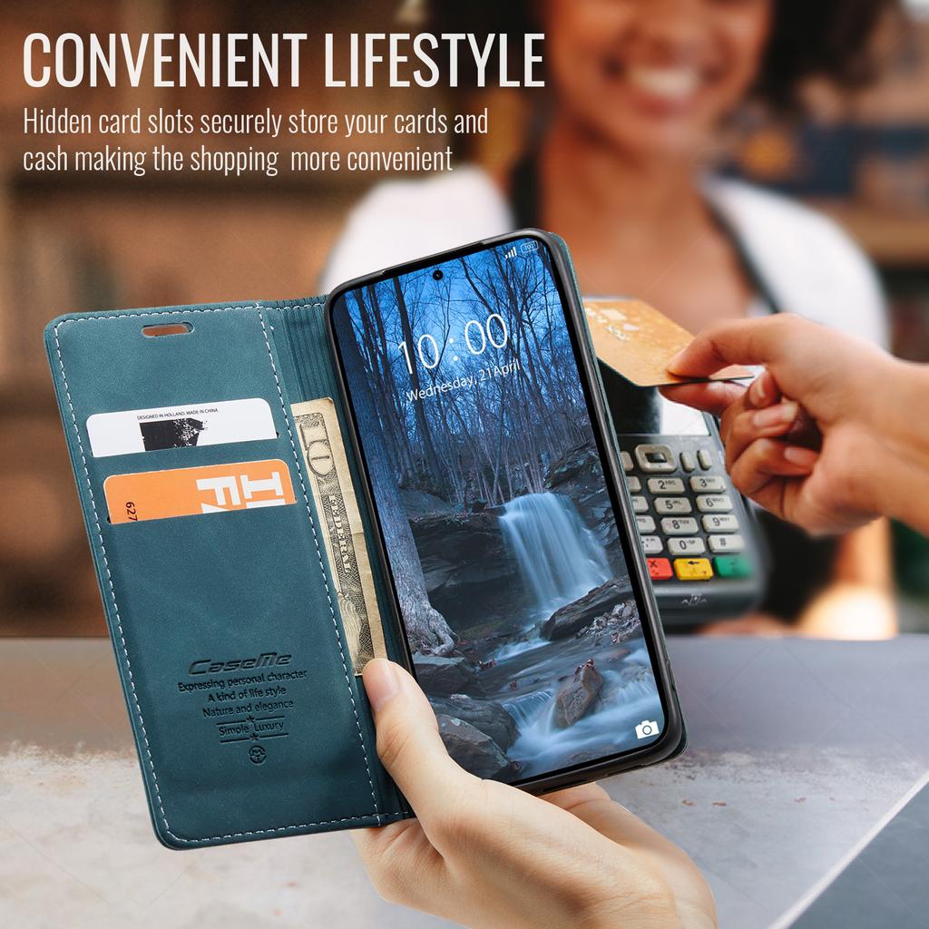 Suitable for Redmi Note 14 phone case, Xiaomi 14 flip phone leather case, Redmi 14C card slot magnetic protective case