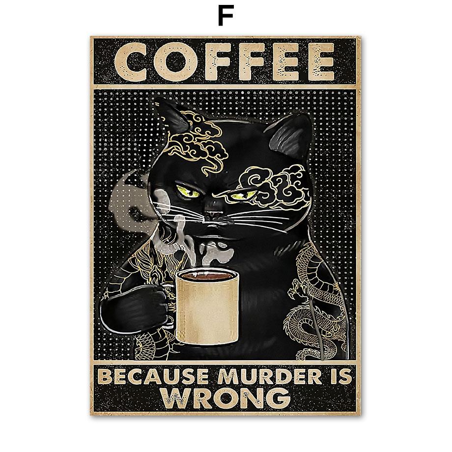 Vintage Coffee Toilet Paper Cat Bar Club Posters And Pints Nordic Wall Art Canvas Painting Abstract Pictures For Bathroom Decor