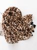 Retro Women Silk Scarf Black Leopard Print Bright Silk Wrap Shawls Lady Sunscreen Bandana Hijab Scarve Pareo Headscarf Boho New