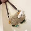 New Ins Cartoon Lamb Plush Shoulder Bag For Women