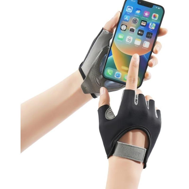 Fitness Cycling Gloves Half Finger Outdoor Sports Training Golf Mittens Silicone Anti Slip Wear Resistant Ice Silk Breathable