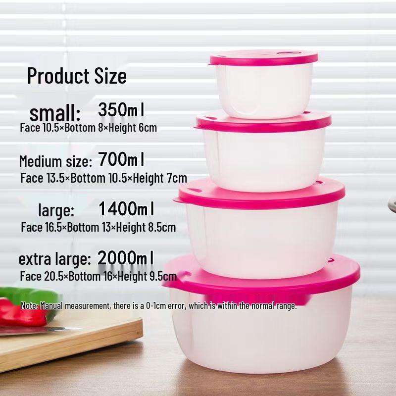 Square & Round Plastic Lunch Containers Set - Sealed, Compartmentalized, Freshness-Preserving Storage Boxes.