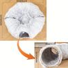 Spring Cat Tunnel Bed with Middle Mat Large Playground Toys Soft Plush Material Full Moon Shape Suitable for Small Cats (it Is Recommended To Take