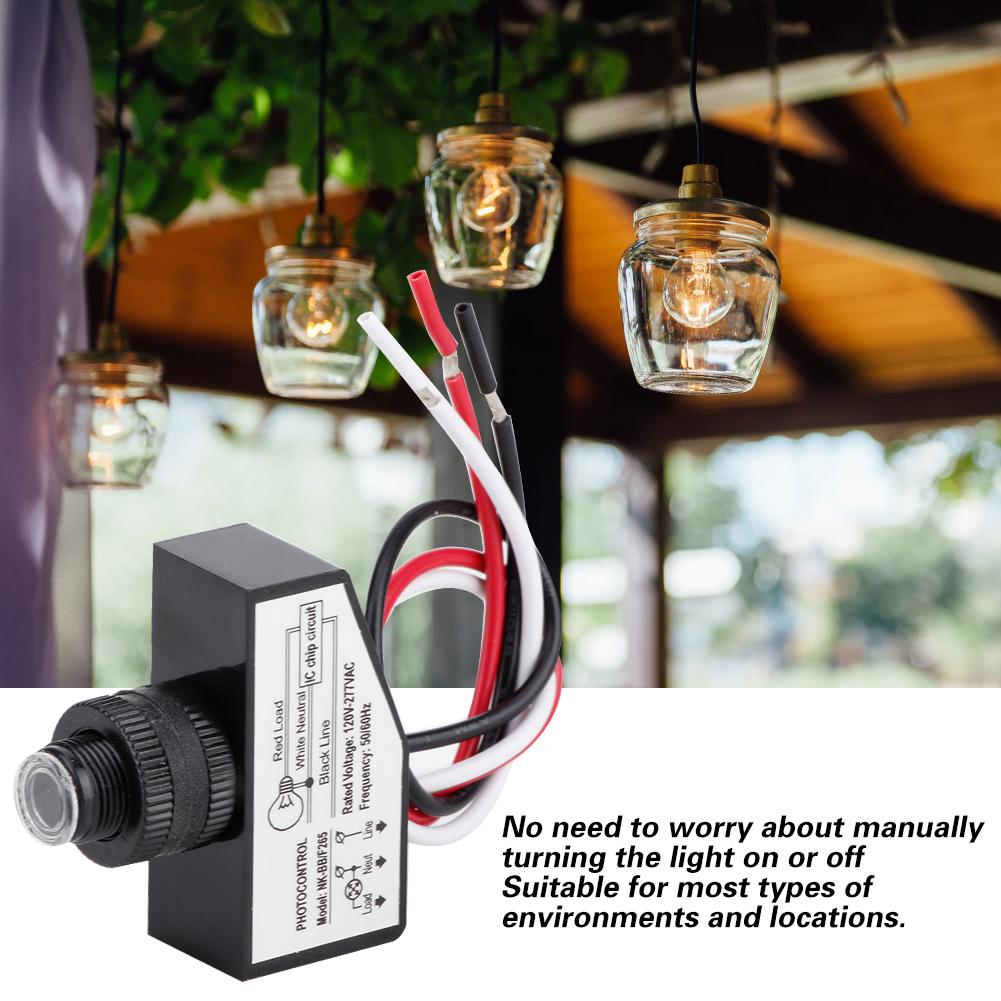 Høyeffekts fotoelektrisk bryter lyskontrollbryter for hage 120-277VAC 50/60Hz