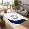 Alfombra de Terciopelo de Cristal con Estampado de Fútbol del Derby County, Cómoda Absorbente de Agua Antideslizante para Suelo Interior