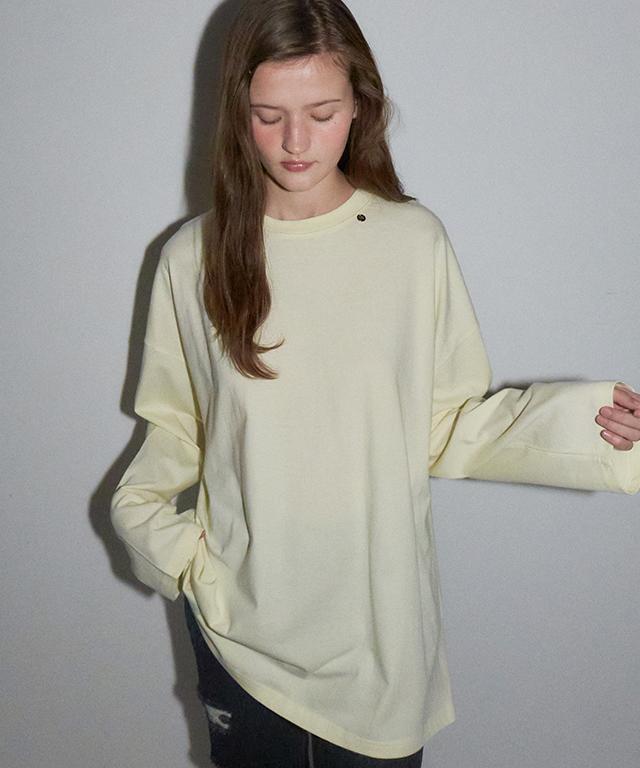 RONRON Mini Point Label Over Fit Long Sleeve (6Color)