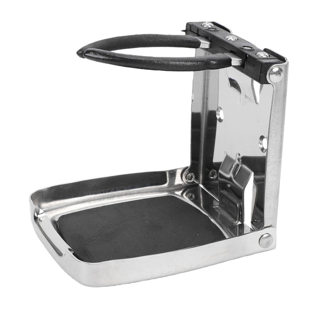 Folding Drink Cup Holder Stainless Steel Adjustable Drink Holder for Marine Boat Yachts Cars Trucks RVs Camping Vehicles