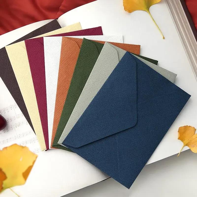 10pcs/pack  Retro Hemp Texture Western Envelopes for Wedding Party Invitation Greeting Cards Gift Envelopes Customized
