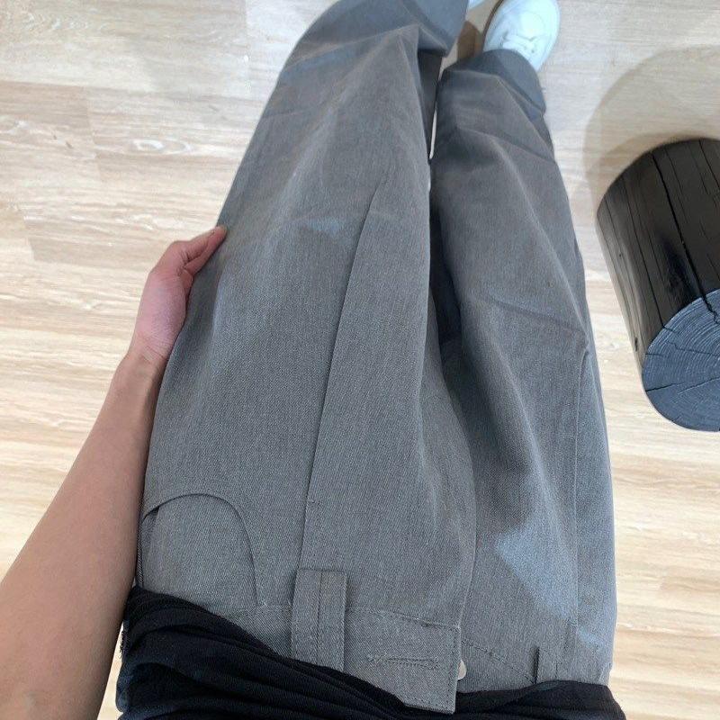 Plus Size American Style Grey Wide Leg Jeans for Women High Waist Straight Loose Casual Design Floor Length Trousers for Summer