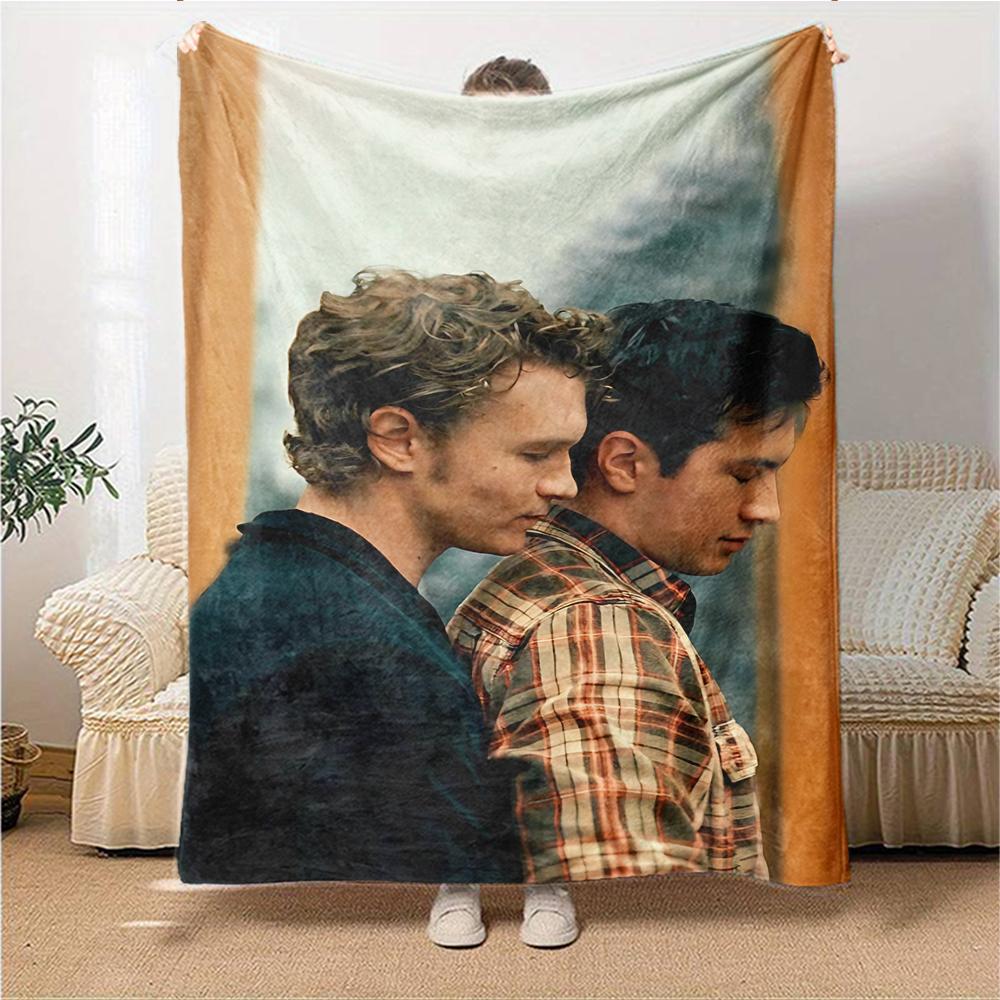 Two Men Close Embrace Blanket Soft Throw Blanket For Home Bedroom Bed Sofa Travel Office Solid Christmas Blanket