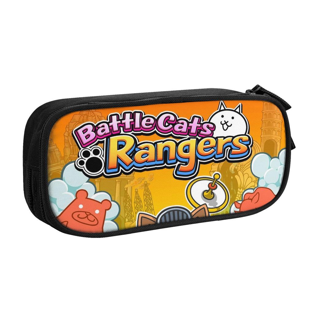 Battle Cats Rangers Game Cartoon Pencil Cases The Battle Cats Bag Girls Boys Big Capacity Students School Cosmetic Pencil Pouch