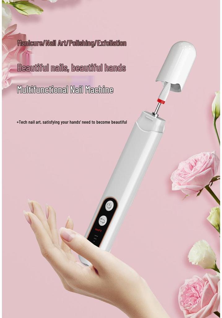 Electric Nail Grinder for Manicure & Pedicure – Portable Pen-Style Cuticle and Thick Nail Remover