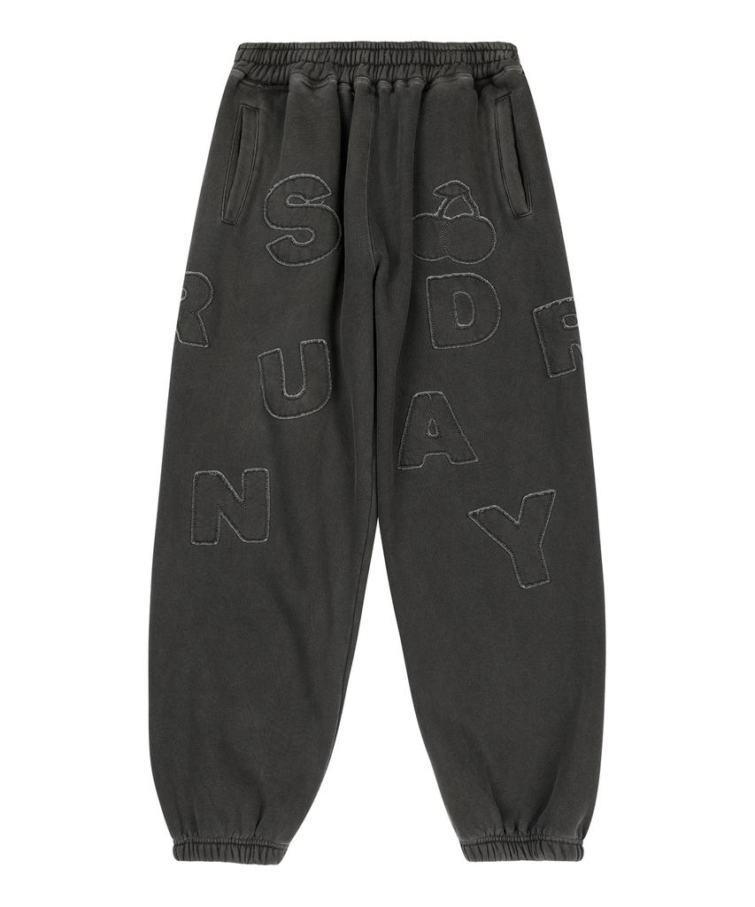 SUNDAY FRUIT MARKET Sunday Patch Sweatpant Charcoal