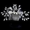 Sparkling Hair Comb Elegant Rhinestone Hairpin Hair Ornament Faux Pearl Hairclip  Girl Gift