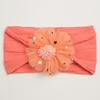 Summer new girls' hair accessories, baby candy color flower seamless wide headscarf, baby nylon headband