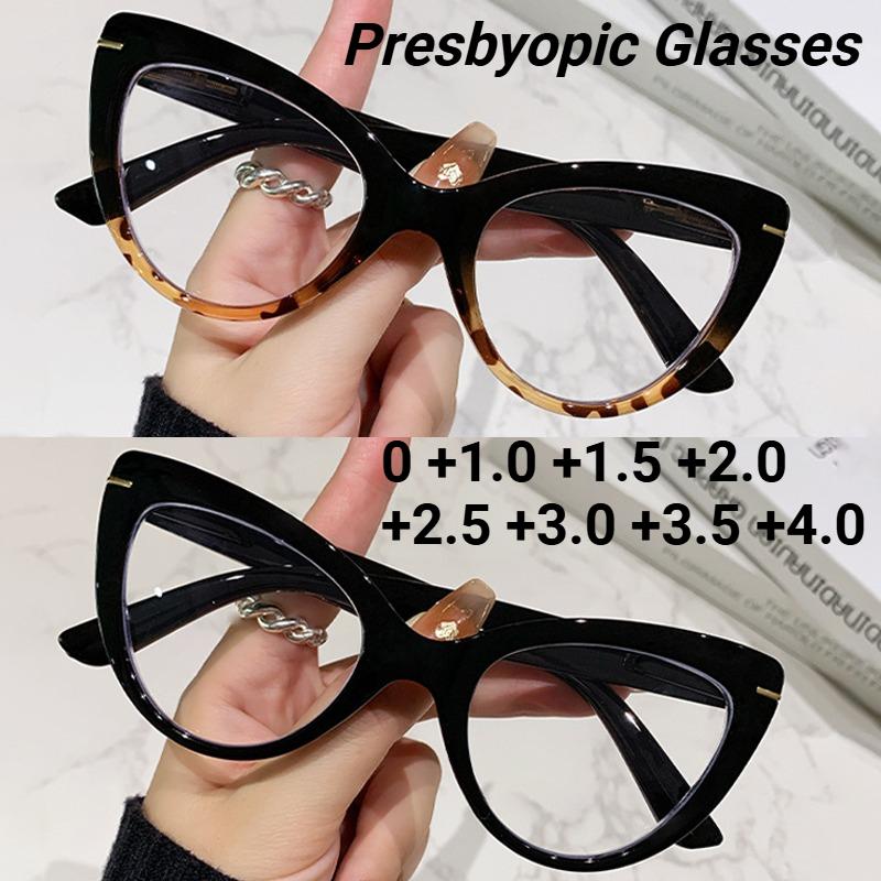 High-Definition Anti Blue Light Reading Glasses Retro Cat-Eye Ultra-lightweight Comfortable Presbyopia Eyewear for Women Men