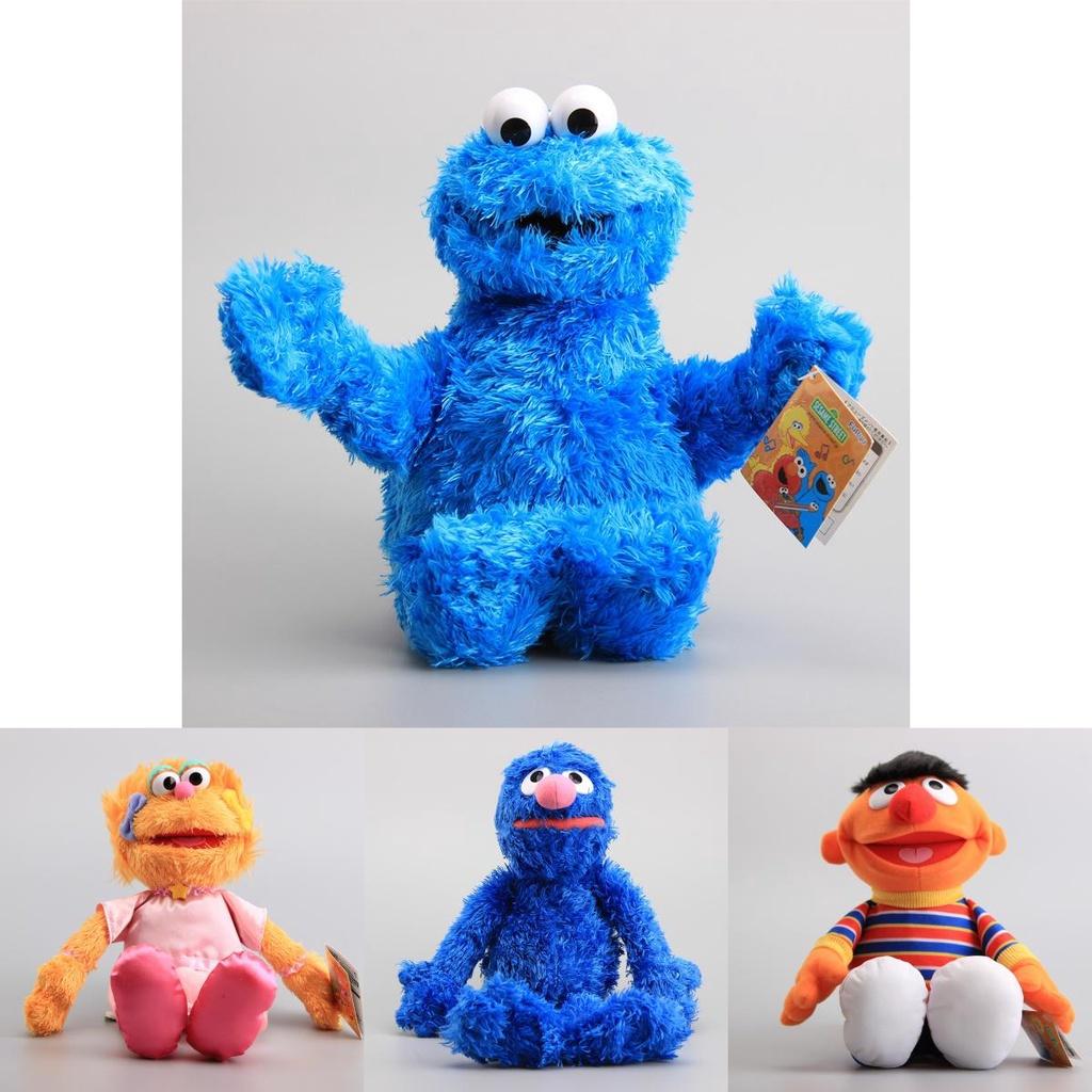 High Quality Sesame Street Plush Elmo Zoe Ernie Oscar Cookie Grover Bird Nwt Toys