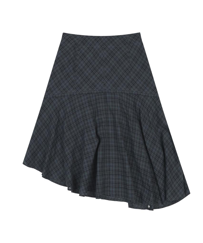 Ordinary Holiday Unbalance Flare Skirt [Navy]