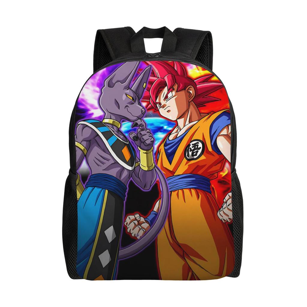 Dragon Ball Z Cartoon Rucksack für Männer Frauen Mode Schüler Tagesrucksack DBZ Goku Laptop Computer Umhängetasche Leicht