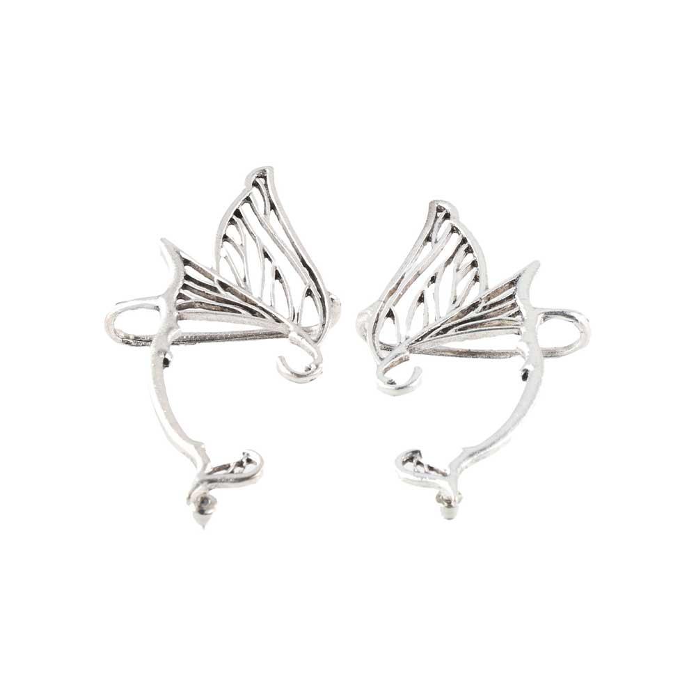 Korean Style Single Side Earrings Antique Gold Color Ear Cuff Goth Elf Ear Clip  Women