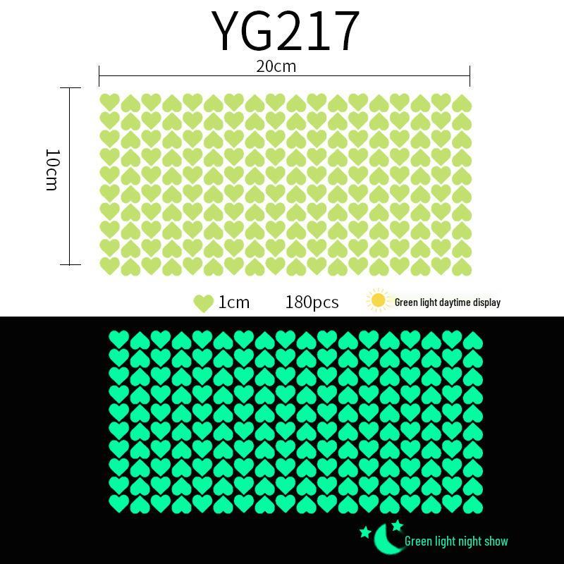 Samolepky na zeď se světelnými tečkami: 392 fluorescenčních samolepicích samolepek pro dekoraci dětského pokoje a kutilské projekty
