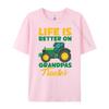 Kids Young Farmer Funny Tractor Boy On Grandpas Tractor Mens Shirts Graphic Tee Mens Clothes Classic
