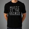Music Is The Answer T-Shirt Neuestes Studioband Musikliebhaber Oberteil Lässiges Herren-T-Shirt