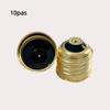 10Pcs E27 Nickel-Plated Copper Screw Lamp Socket Caps Solder/Solder-Free LED Bulb Accessories for Home Improvement