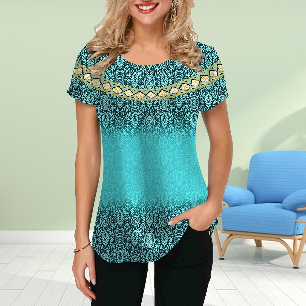 Fashion Women Ancient Script Print T Shirt Funny Casual O-neck Short Sleeves T-shirt Summer Female Tee Shirt