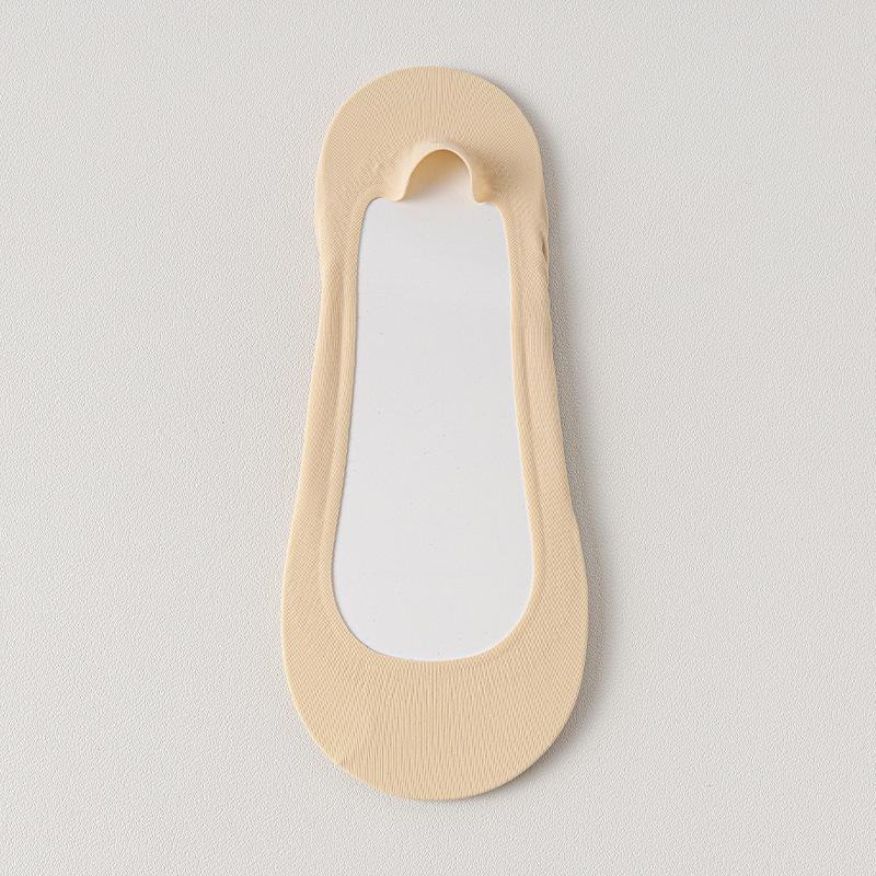 Women's Summer Thin Cotton Bottom Ice Silk Shallow Mouth Invisible Not To Drop with The Boat Socks