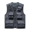Summer Men Mesh Pockets Fishing Photography Breathable Vests Coats Men Outdoor Waistcoats Sleeveless Jackets