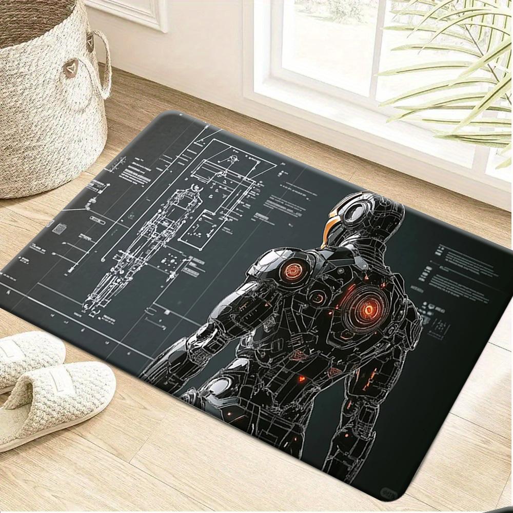 Marvel Printed Doormat with Spider-for Man, Iron for Man, Hulk, and Other Hero Designs. Suitable for Living Room, Bedroom, Ga