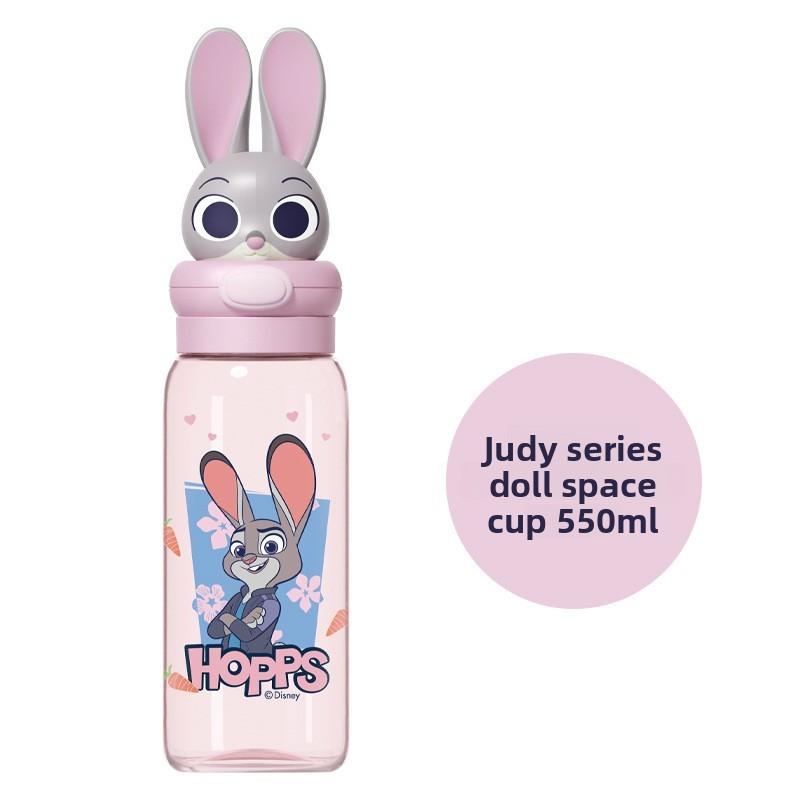 Disney Zootopia Judy And Nick Tritan Kids Water Bottle With Straw For School Use