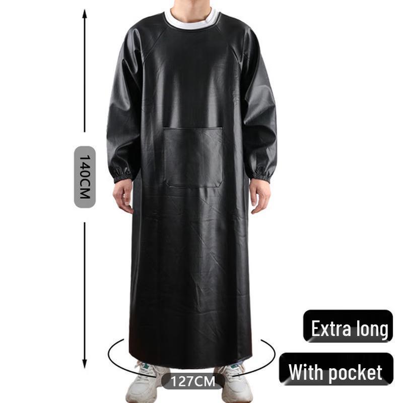COFLYEE Waterproof Oil-Proof Work Apron with Sleeves