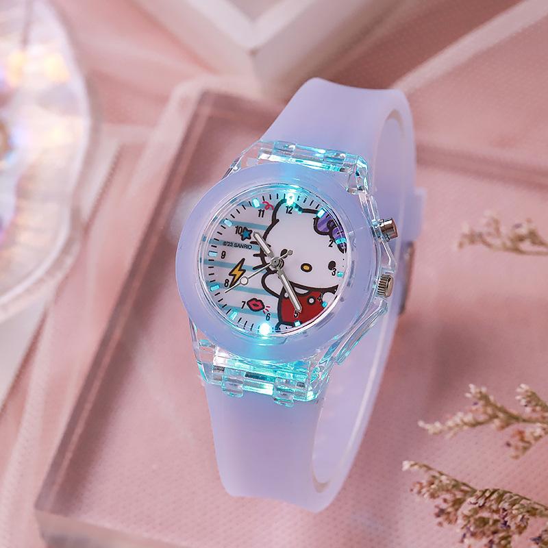 Summer Cartoon Children'S Watch, Luminous Luminous Primary And Secondary School Student Watch, Silicone Quartz Watch