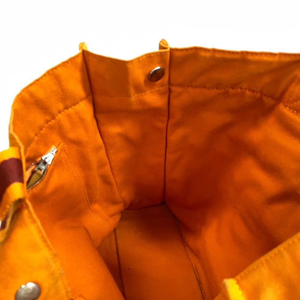 Hermes Hawaii French Festival Limited 2002 Fool Toe Canvas Fool ToeMM Tote Bag Orange Canvas Unisex Used