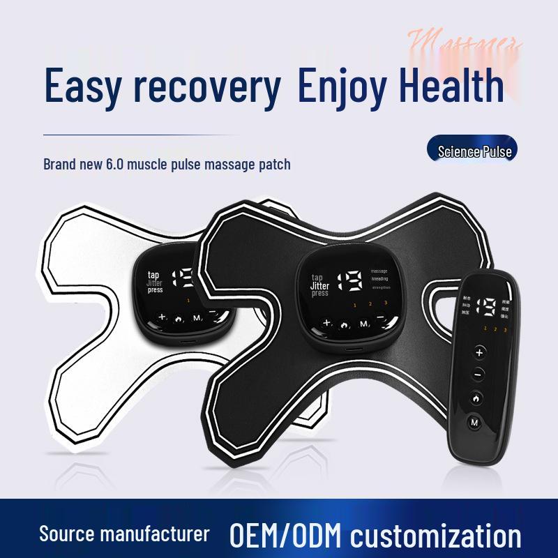 

Портативный EMS стимулятор мышц и низкочастотный импульсный массажер для плеч и шеи Black Double Single Patch