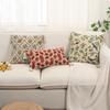 Retro European Style Cotton Linen Flower Cushion Pillowcase Living Room Sofa Backrest High Precision Jacquard Cushion Cover
