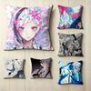 BBungo Stray Dogs AAtsushi NNakajima Square DoubleSided Printed Pillow Case Bedroom Bedside Pillow Sofa Cushion Cover