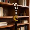 Ramadans Wood Beaded Garlands Acrylic Moon Pendant Wall Hanging Ornament with Tassels For Islamic Festives Home Decorations