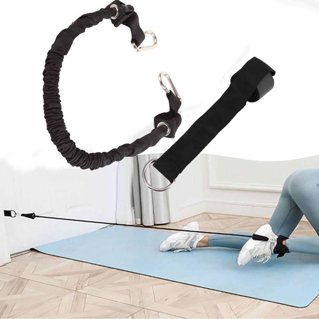 Leggings Türzugseil Fitness Widerstandsbänder Beinring Schnalle Knöchelbandage Set Schwarz