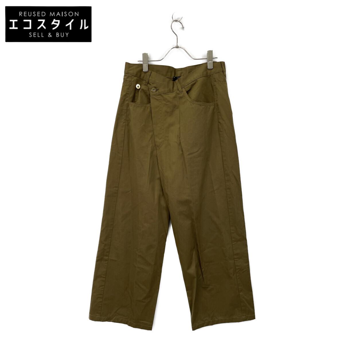 

CONTE 25Stainless Steel 8514-144-0030 Khaki Cotton x Linen Wrap Chino Tapered Wide Pants Bottoms 38 khakiUsed