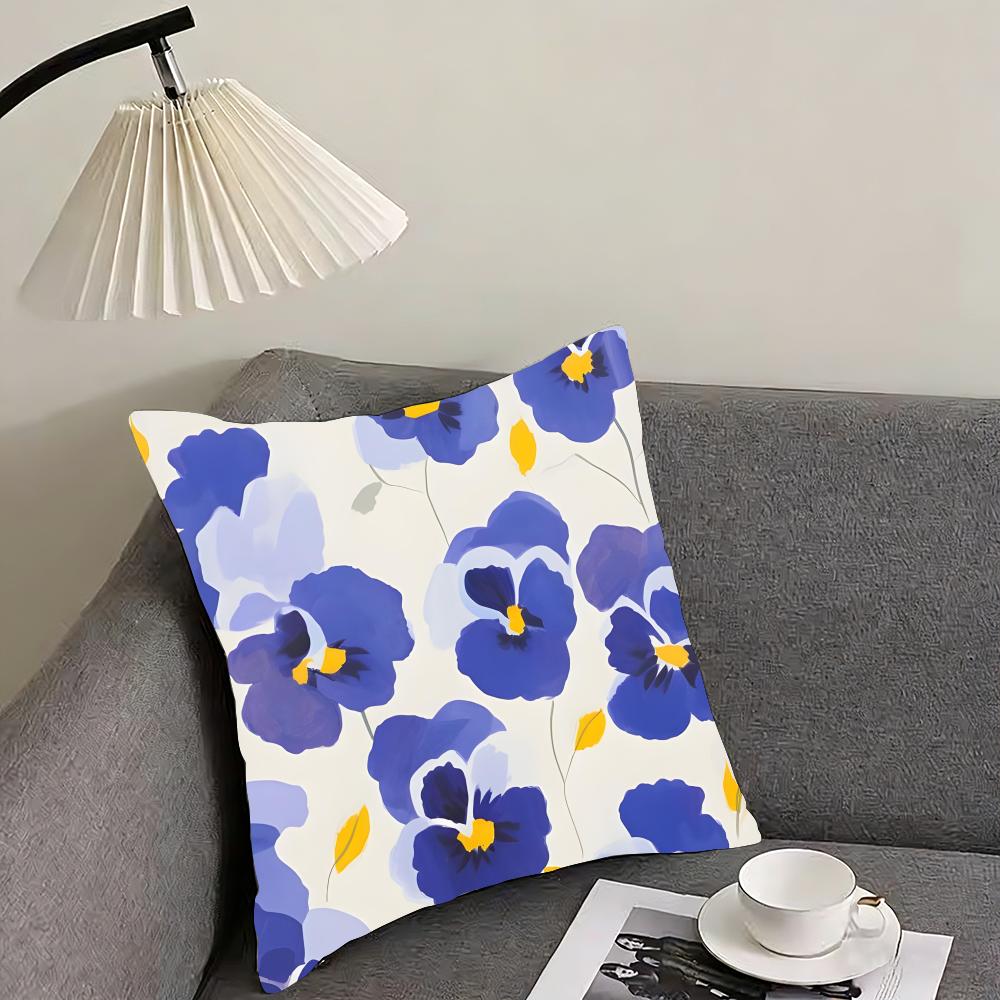 Flower INS Cushion Cover Pillowcase Ultra Soft Skin Friendly Fabric Cloud Like Comfort  Concealed Zipper