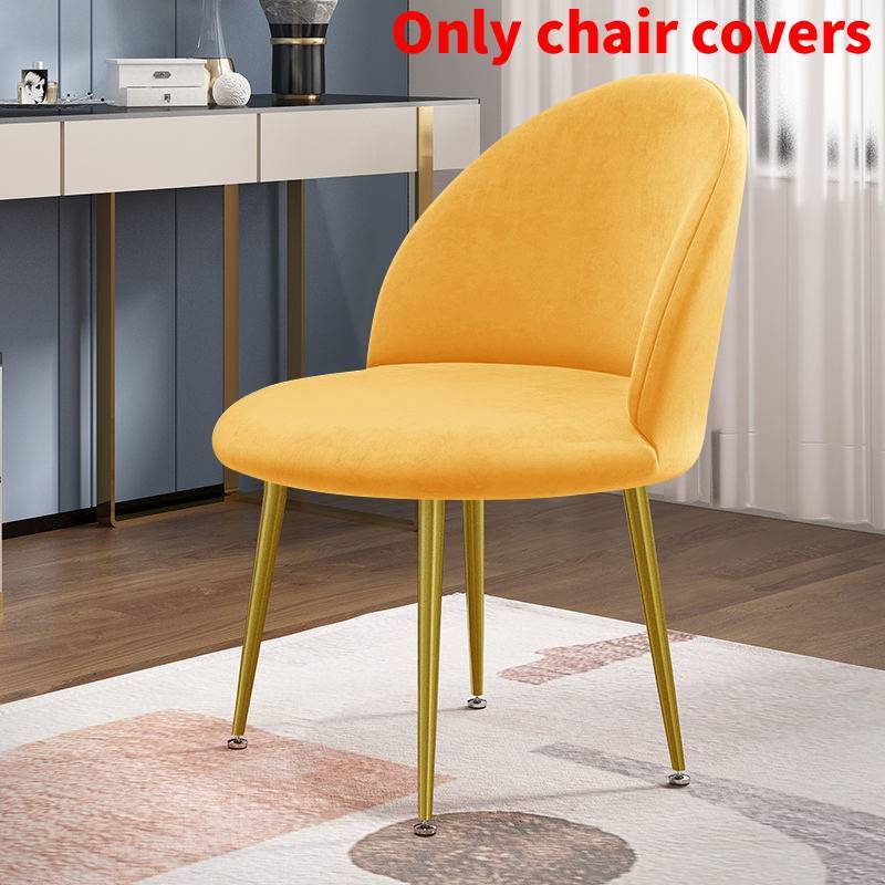 Chair Velvet Duckbill Cover Round Bottom Stool Back Dinning Makeup Elastic Big
