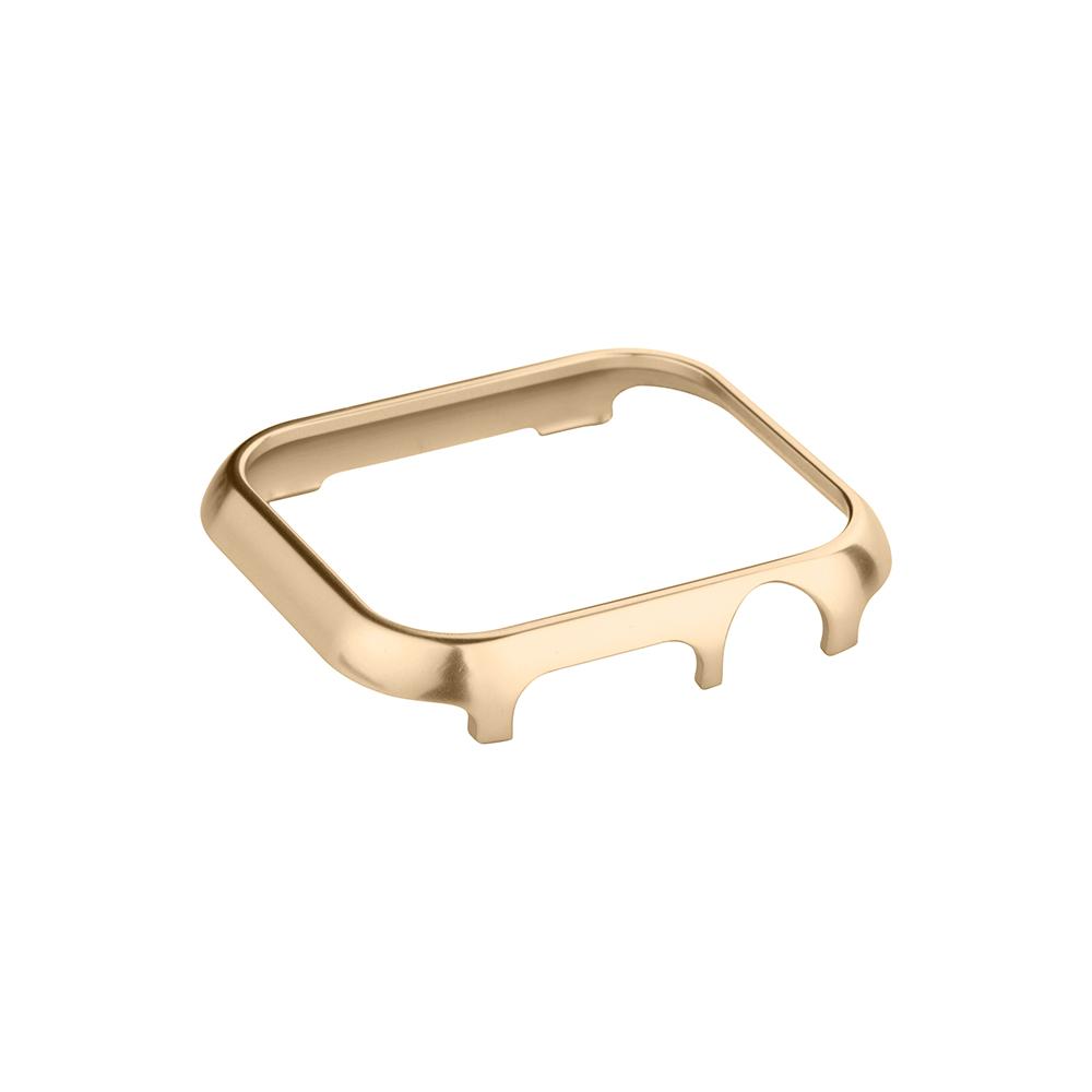 Accessories for Apple Watch Case 45mm 46mm Metal Bumper Protective Cover Frame for iWatch 10 Series 7/6/5/4 Cases Aluminum Gold
