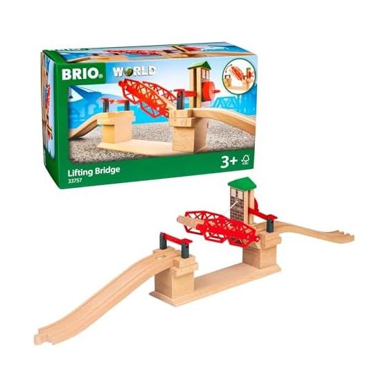 BRIO Деревянная железная дорога Образовательная игрушка Подъемный мост Возраст от 3 до 33757 Подарок на день рождения Рождество Игра в помещении Мальчики Девочки Тренировка мозга