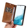 YIKATU YK-006 For Samsung Galaxy S22 5G Magnetic Case Litchi Texture Leather Flip Stand Phone Shell