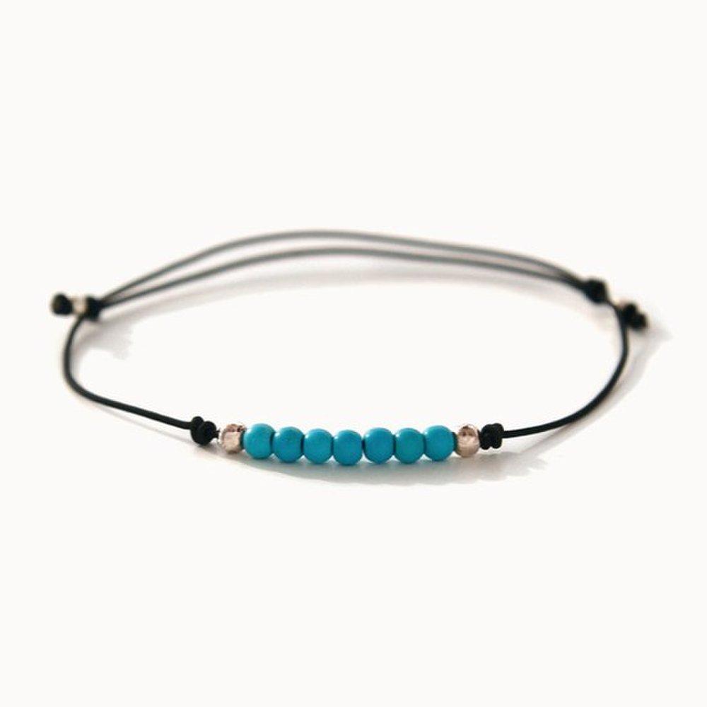 J.Lauren 0B0898 Silver December Birthstone Turquoise Bracelet