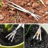 Stainless Steel Root Rake Loosen Soil Bonsai Tree Tweezers with Ergonomic Handle