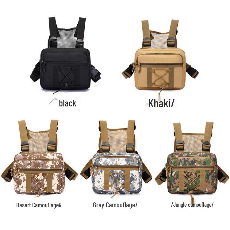 Camouflage Tactical Chest Bag and Sports Vest Combo